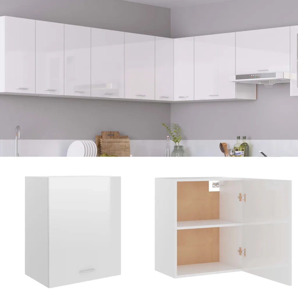 Mobile Pensile Bianco Lucido 50x31x60 cm in Legno Multistratocod mxl 121314