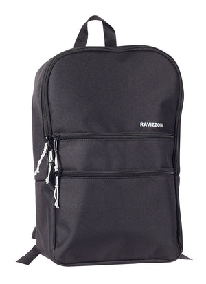 Zaino Viaggio Bagaglio a Mano Morbido 40x16x25 cm in Poliestere Ravizzoni Nero
