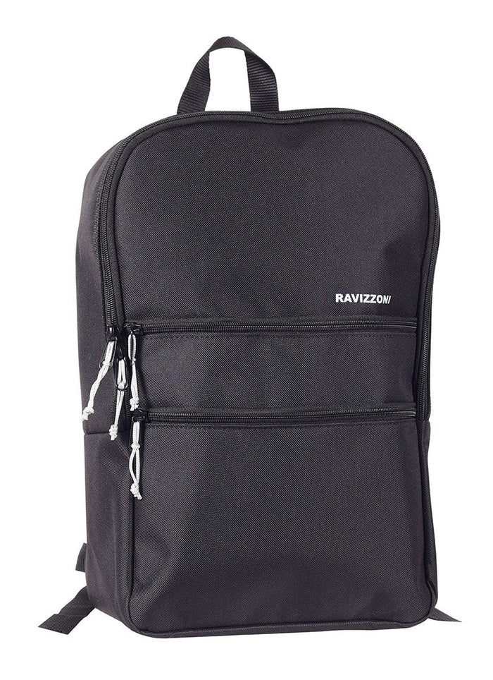 Zaino Viaggio Bagaglio a Mano Morbido 40x16x25 cm in Poliestere Ravizzoni Nero