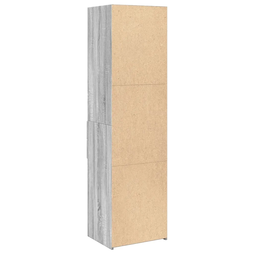 Credenza | Madia | Buffet da pranzo | Armadio da pranzo Grigio Sonoma 50x42,5x185 cm in Legno Multistrato