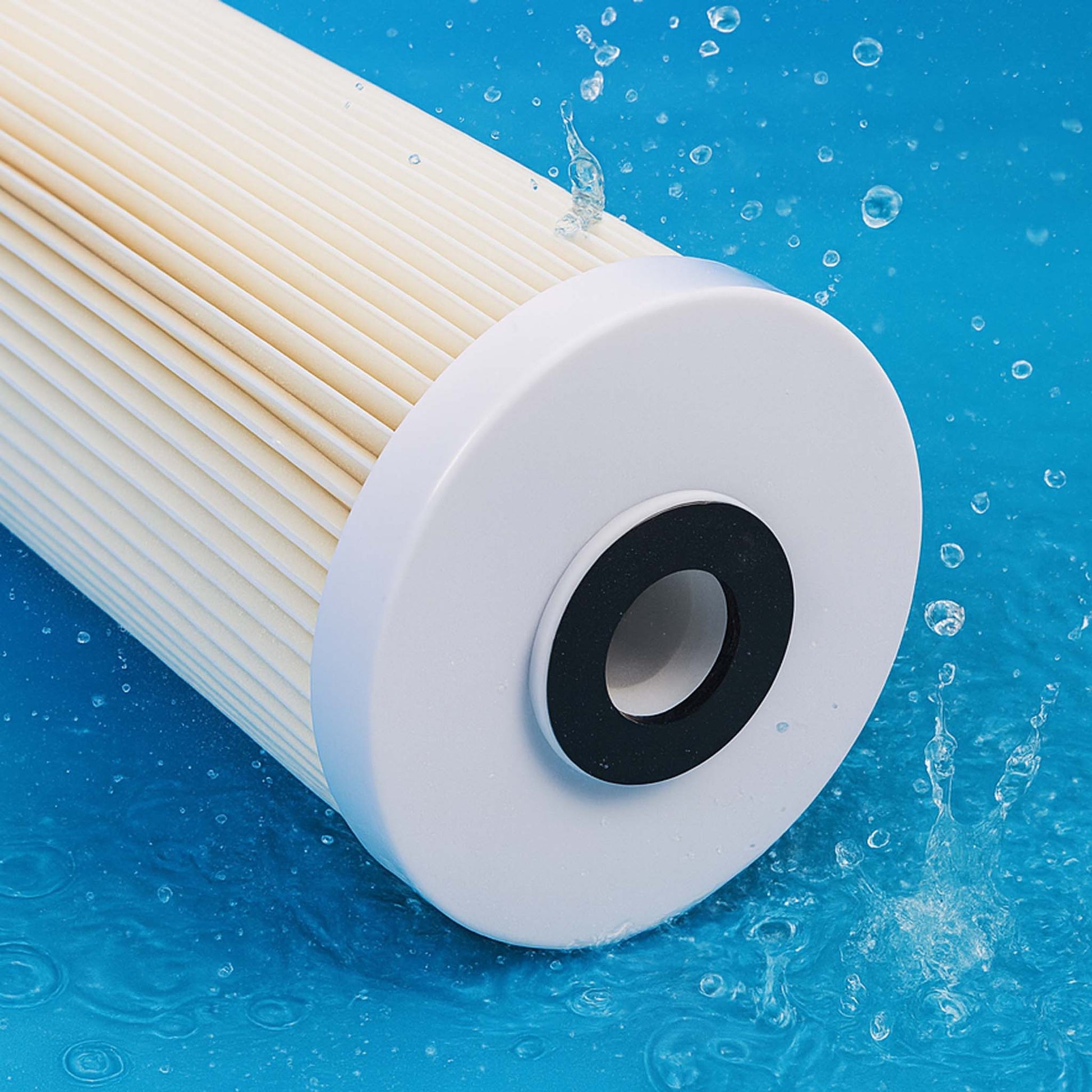 Naturewater Cartuccia filtrante a pieghe 20'', filtro a cartuccia, filtrazione dell'acqua potabile, filtraggio acqua domestica