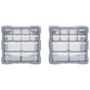 Mobili Contenitori con 12 Cassetti 2 pz 26,5x16x26 cm CFW2902355