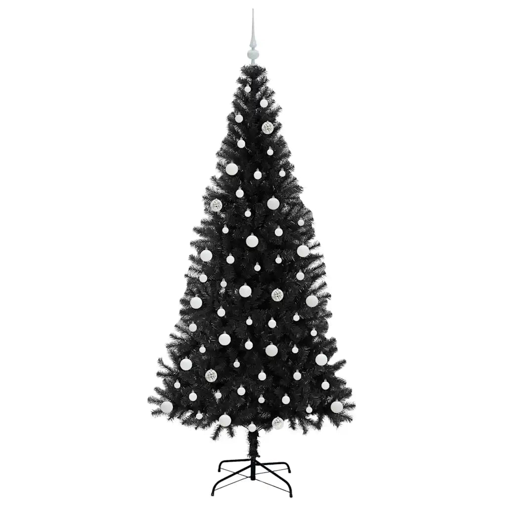 Albero di Natale | Decorazioni natalizie con 300 LED con supporto Nero 210 cm PVC