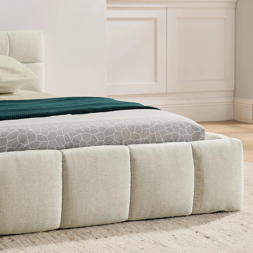 Letto 140x200cm?- Xylo - chenille quadretti beige