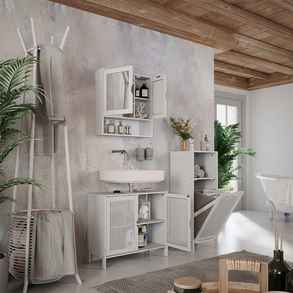 Vicco Set di mobili da bagno Bianco 3 parti