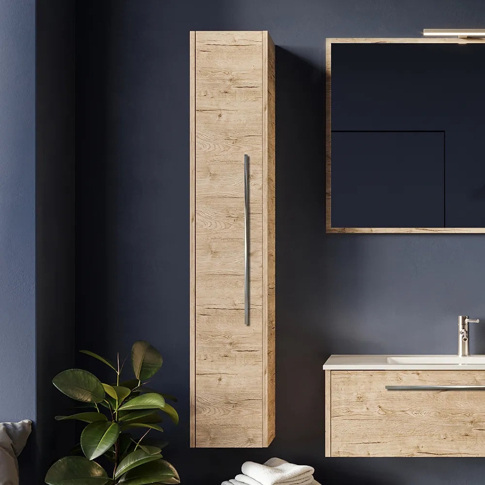 Colonna sospesa altezza 150cm rovere naturale reversibile | Aoki