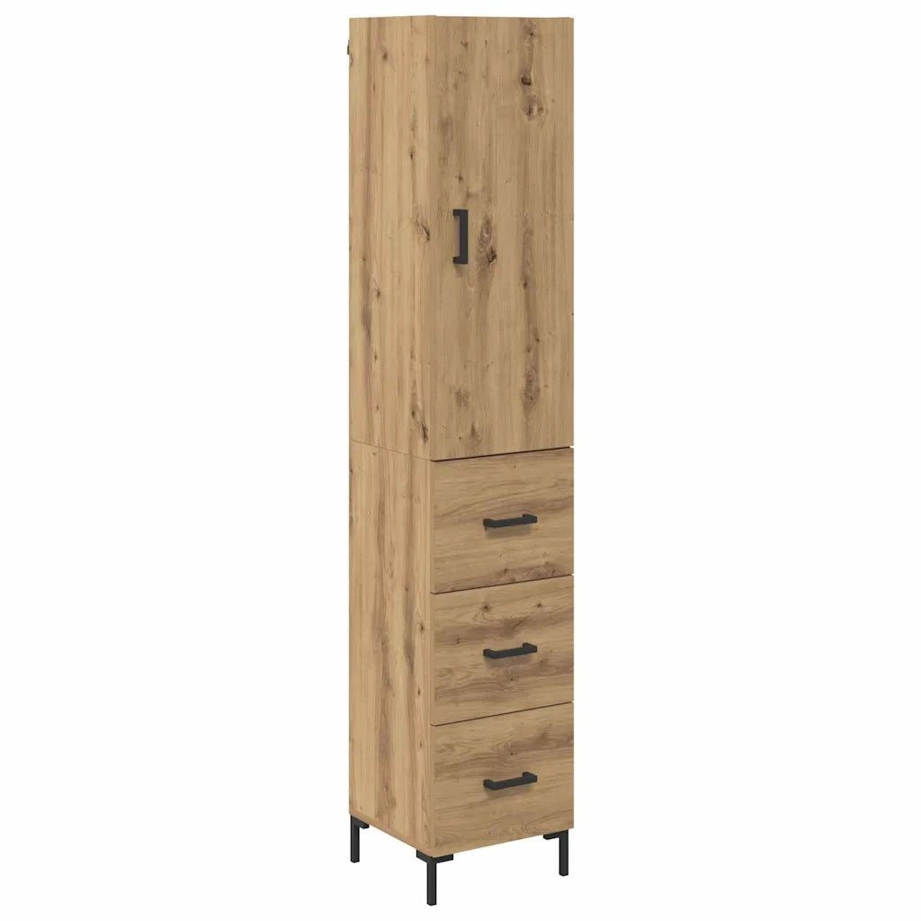 Credenza con cassetto Rovere artigianale 69,5 x 34 x 180 cm 3416001