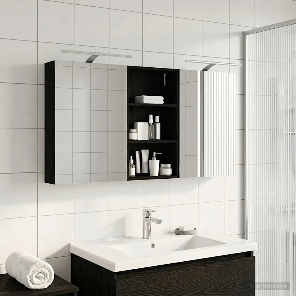 Set di Armadi da Bagno con lo scaffale 3 pcs 140 x 14,5 x 70 cm 3403785