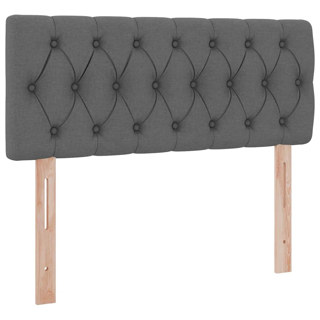 Letto con contenitore LED e materasso Grigio Scuro 120 x 190 cm