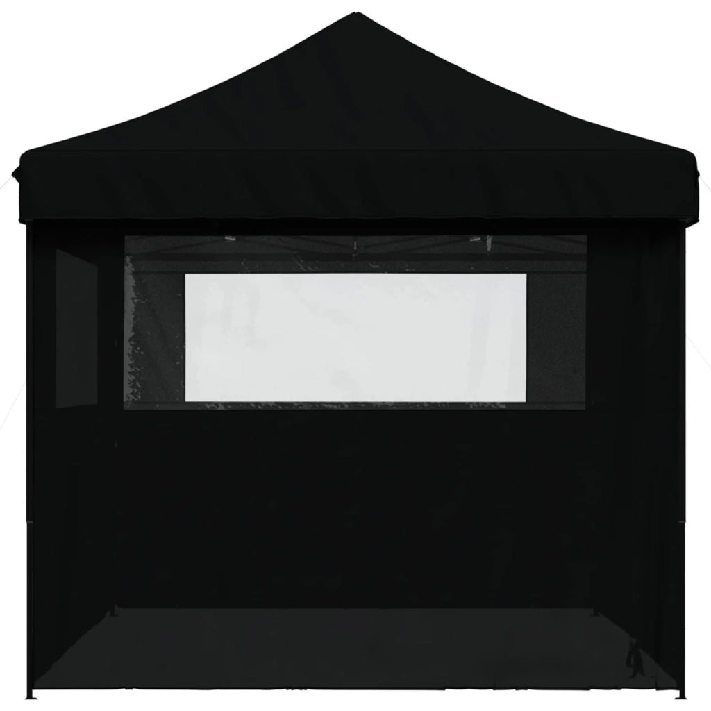 Tendone per Feste Pieghevole Pop-Up con 4 Pareti Nero 4004982