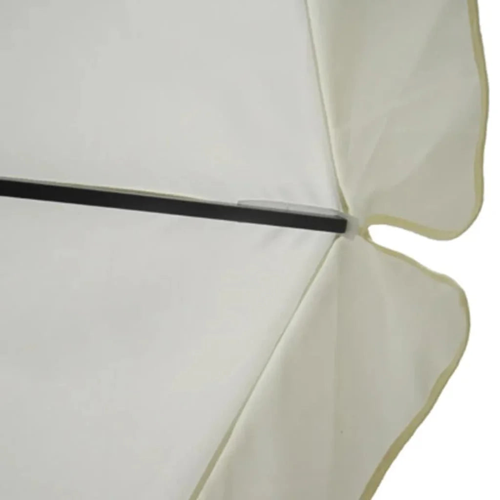 Grande ombrellone da esterno diametro 5 m in alluminio con base mobile bianco 02_0008145