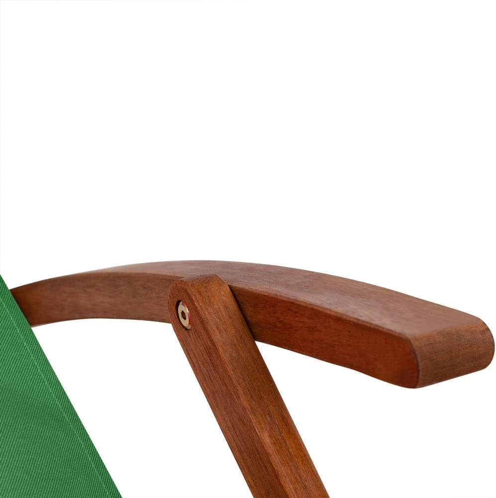 ® Sedia a Sdraio in Legno Acacia Pieghevole con Poggiatesta Traspirante Poltrona Relax Sedie Esterno Giardino