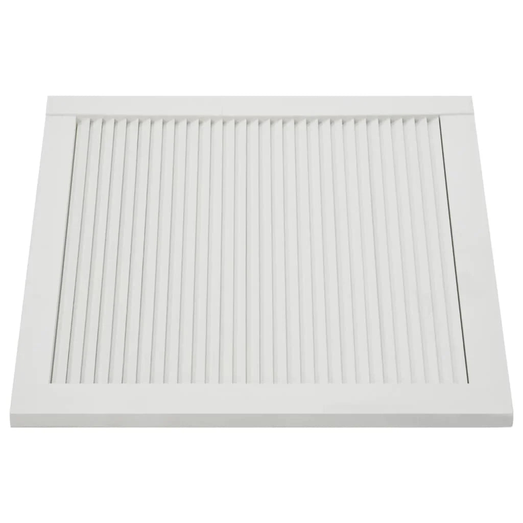 Set di 4 ante in legno massello di pino ante a persiana ante per armadi ante per scaffali rivestimento per armadi guardaroba 39,5 x 49,4 cm bianco 02_0003927