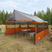 Tenda Familiare con tetto Grigio e arancione 450 x 400 x 265 cm 42028601