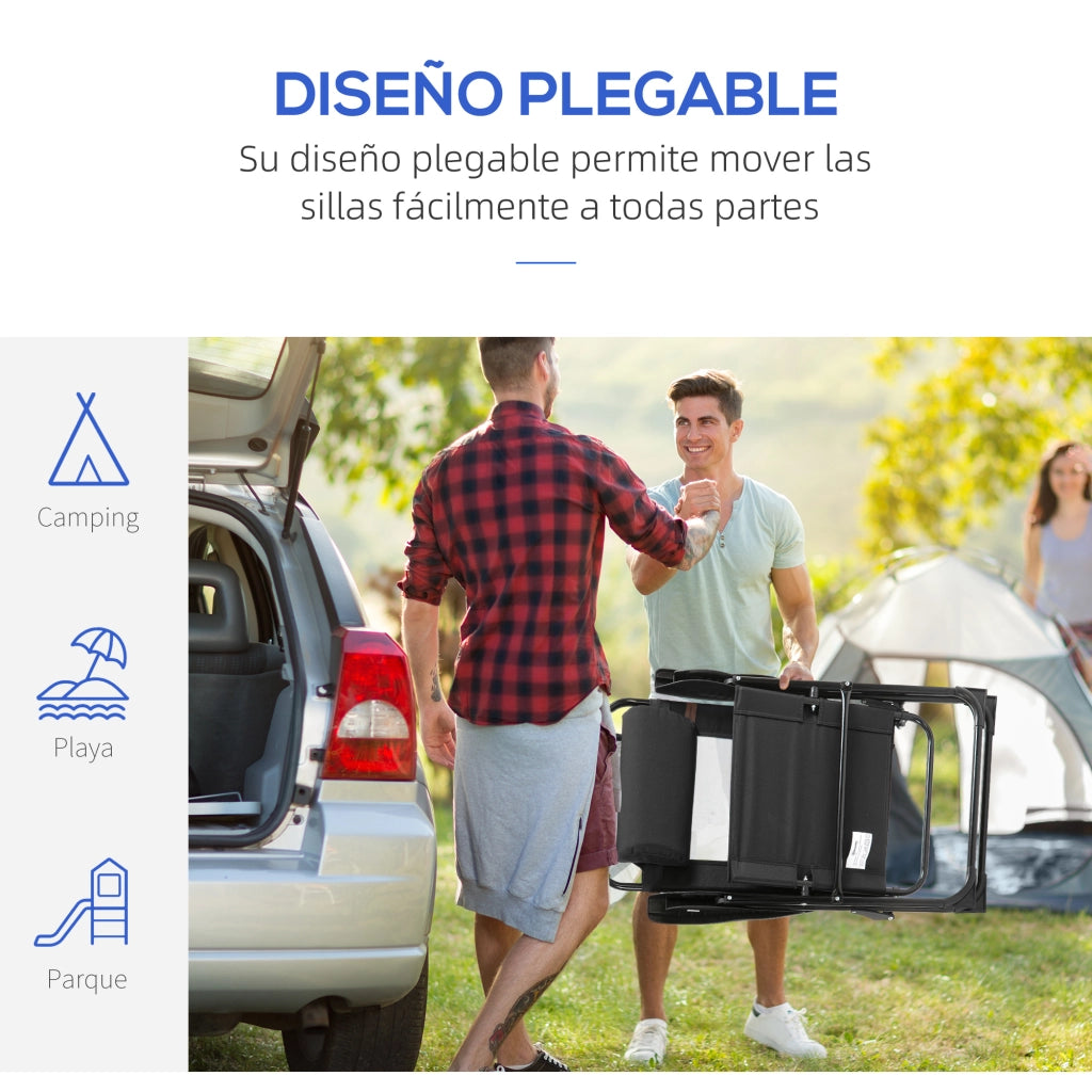 Sedia da pranzo pieghevole con schienale reclinabile ¨C Zephmum ¨C Nero 62x70x109 cm