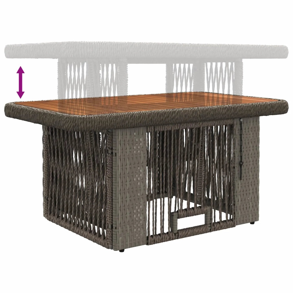 Set da Pranzo per Giardino 3 pcs Grigio e Grigio Scuro
