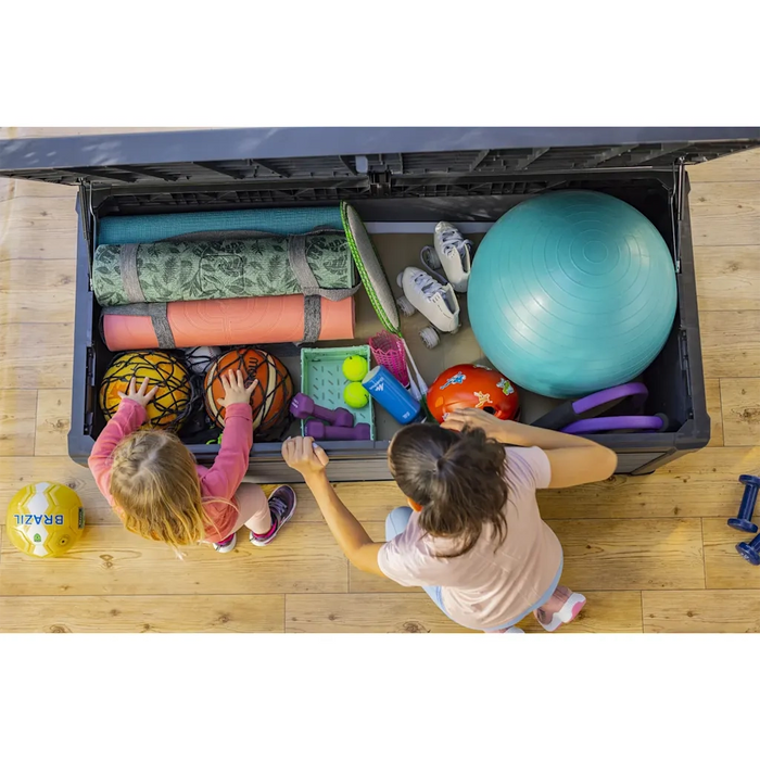 Keter Contenitore Portaoggetti da Esterno Cortina 570 L Grigio 446823