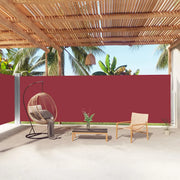 Tenda da Sole Laterale Retrattile Rossa 200x1000 cm 318047