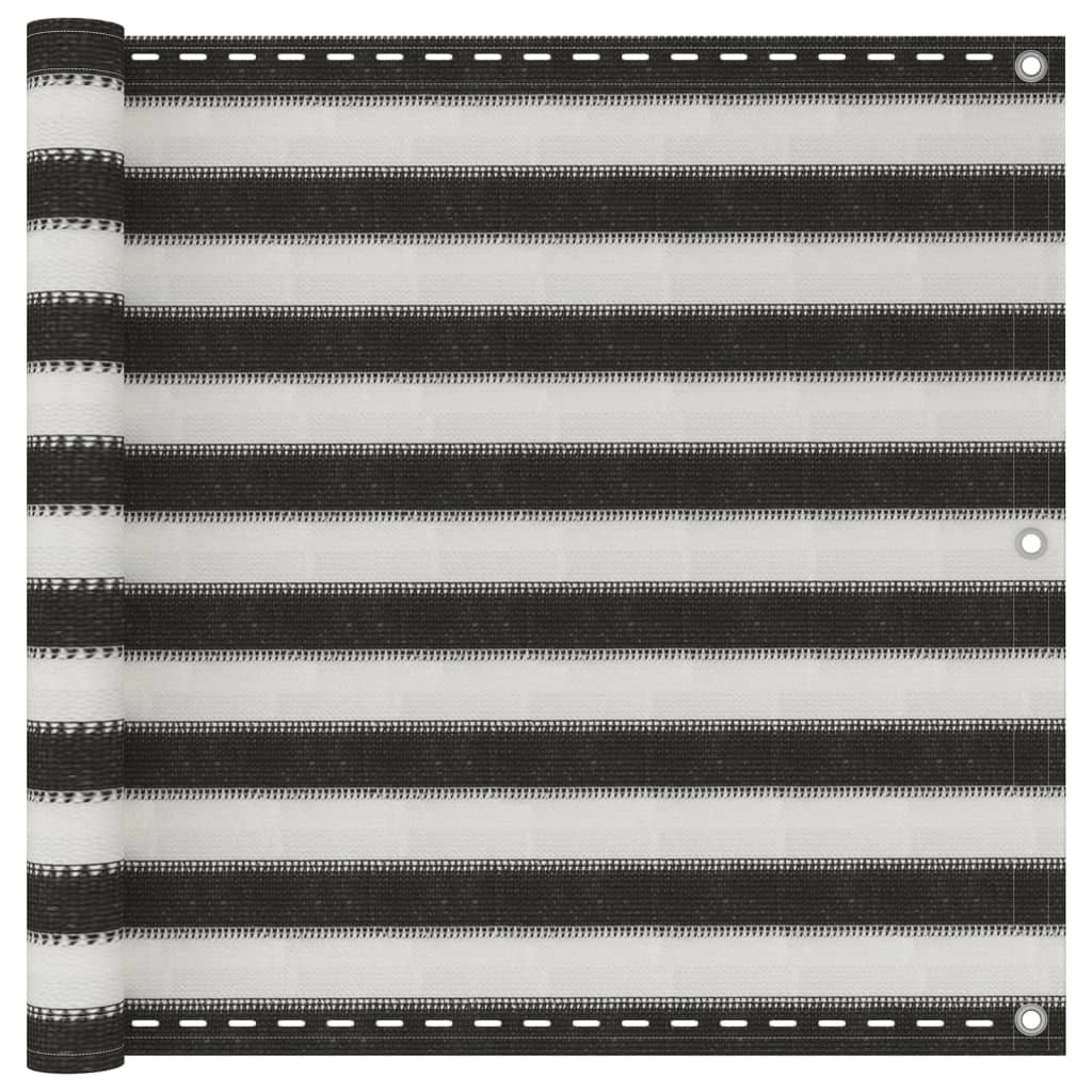 Schermo per balcone schermo per la privacy HDPE 90 x 600 cm antracite e bianco 02_0010160