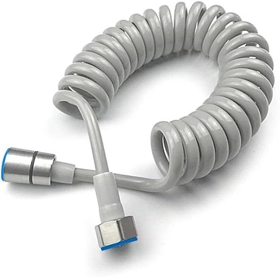 Serpentino telescopico per doccia - serpentina flessibile per doccia - serpentina in ABS per doccia manuale - sanitari - bidet - lavabo - getto - serpentina a spirale retrattile - accessori per doccia - colore grigio - prodotti sanitari