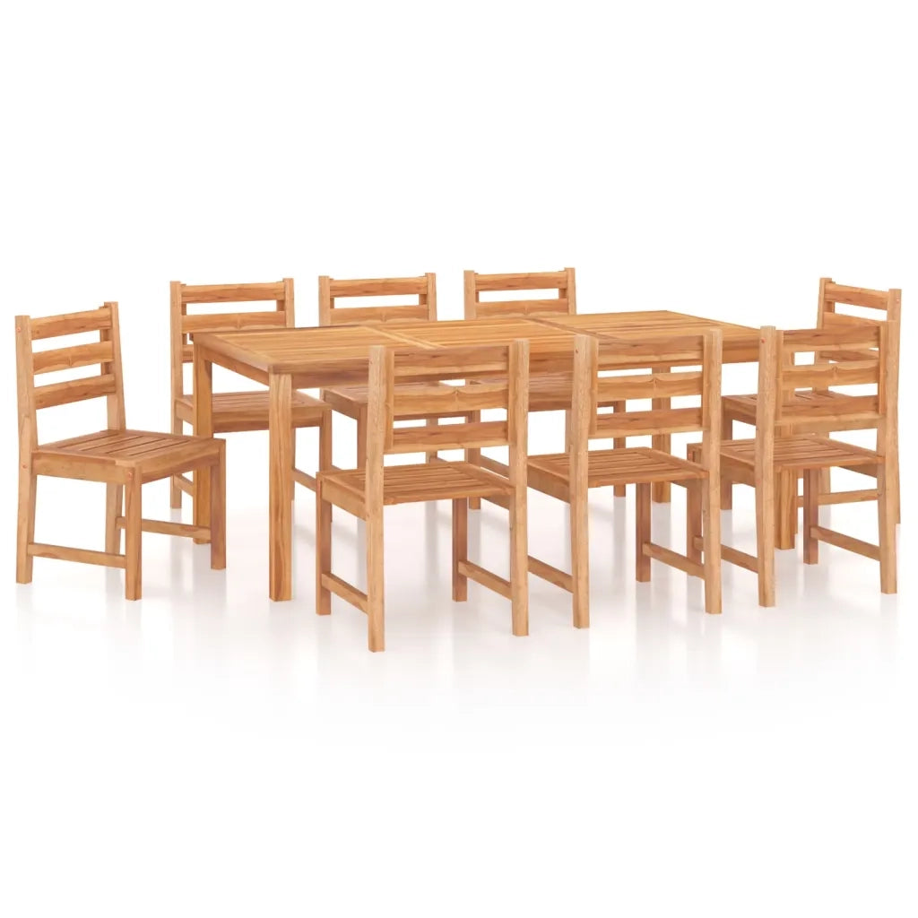 Set da Pranzo per Giardino 9 pz in Legno Massello di Teak 3157192