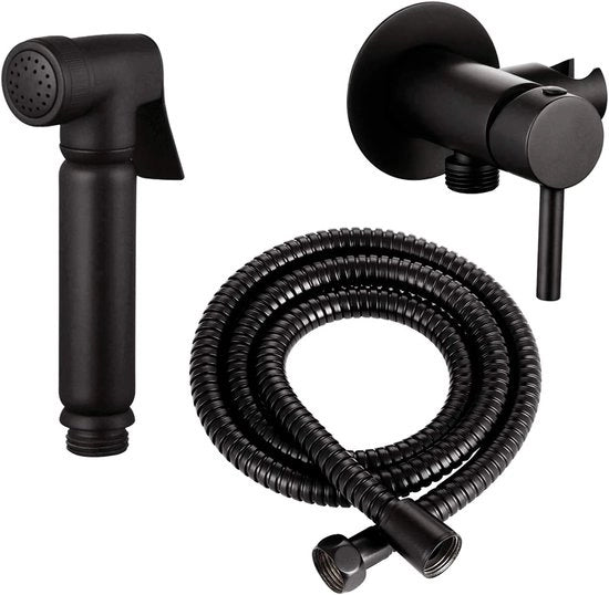 Set di doccia design - nero - completo con miscelatore