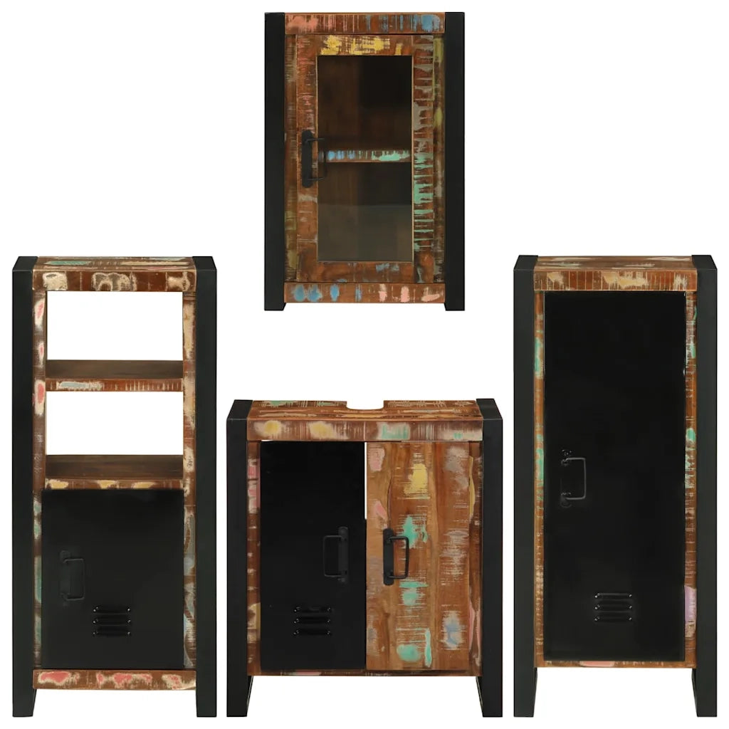 Set di mobili per il bagno 4 pcs Legno massello riciclato 3305701