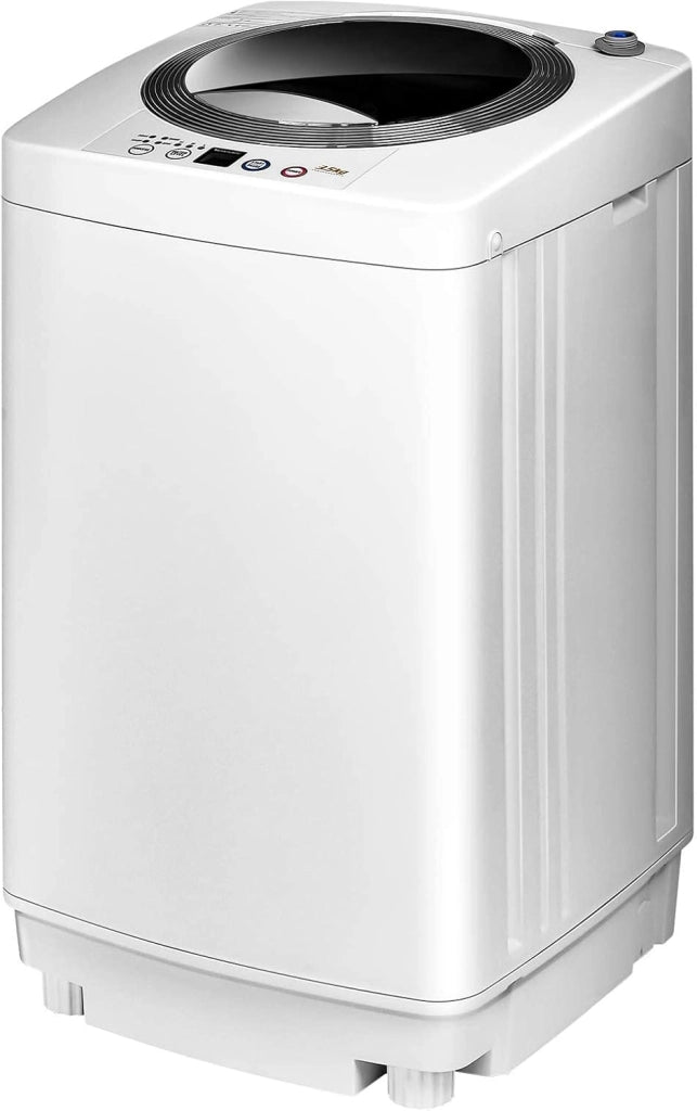 Lavatrice a Carica dall'Alto, 3,5 kg, Mini Lavatrice con Centrifuga, Livello dell’acqua e Modalità d’Utilizzo, 43 x 43 x 75 cm, Bianco
