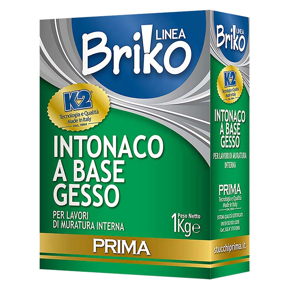 INTONACO BASE GESSO 'BRIKO K2' Kg. 1 - in scatola- 12 pezzi  - K2