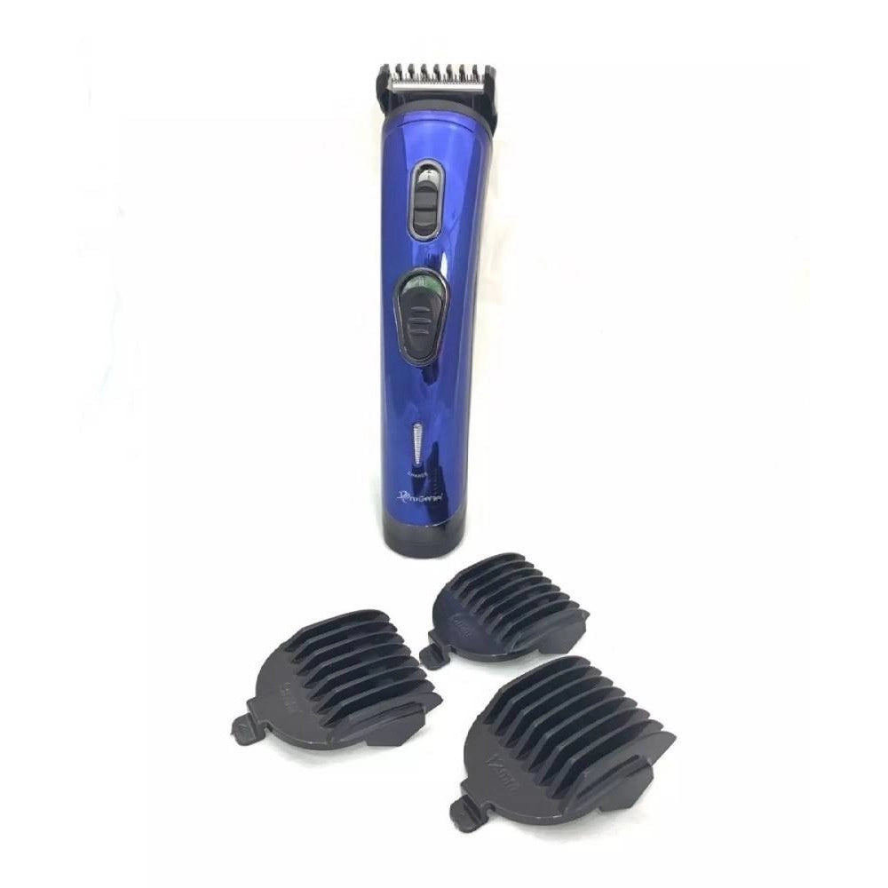 Trade Shop - Tagliacapelli Professionale Ricaricabile A Batteria Blu O Grigia Geemy Gm-6017 -