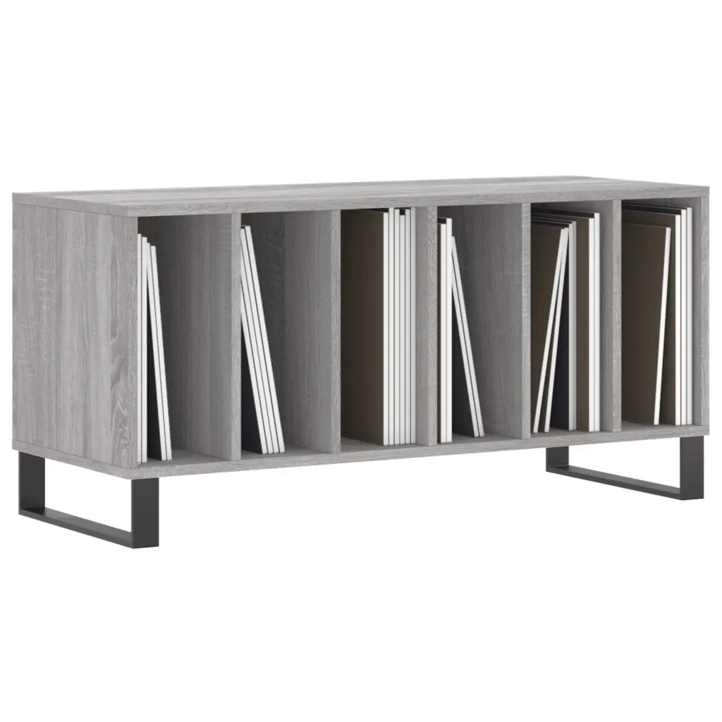 Mobile Porta Dischi Grigio Sonoma 100x38x48cm Legno Multistrato 831762