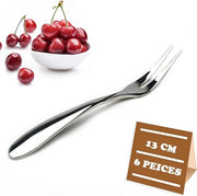 Set di 6 Forchette da Dessert - Forchette per Torta - 13cm - Acciaio Inossidabile
