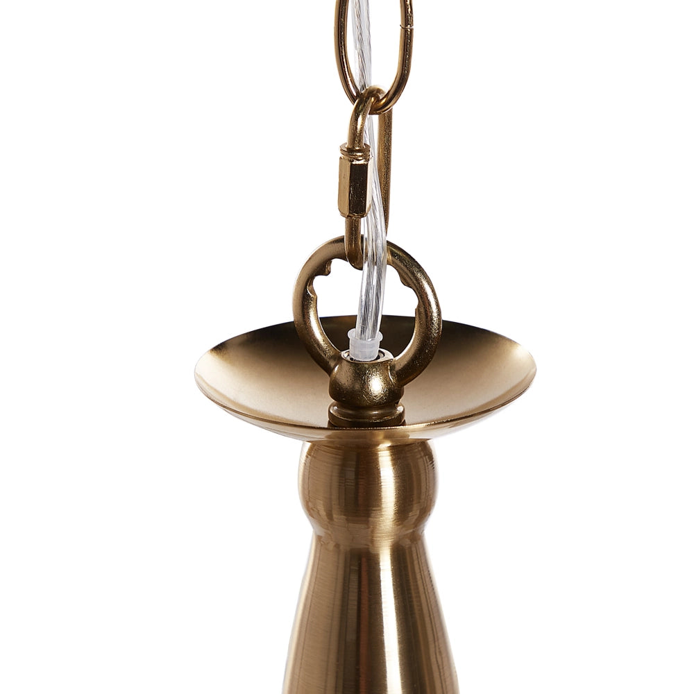 Lampadario in Metallo ottone e vetro acrilico a 6 punti luce lampada a sospensione candeliere Classico