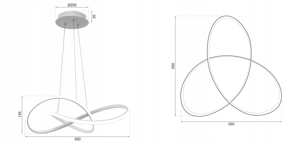 Lampada Da Soffitto Pensile Ring Moderno Led+telecomando App393-cp Cromo