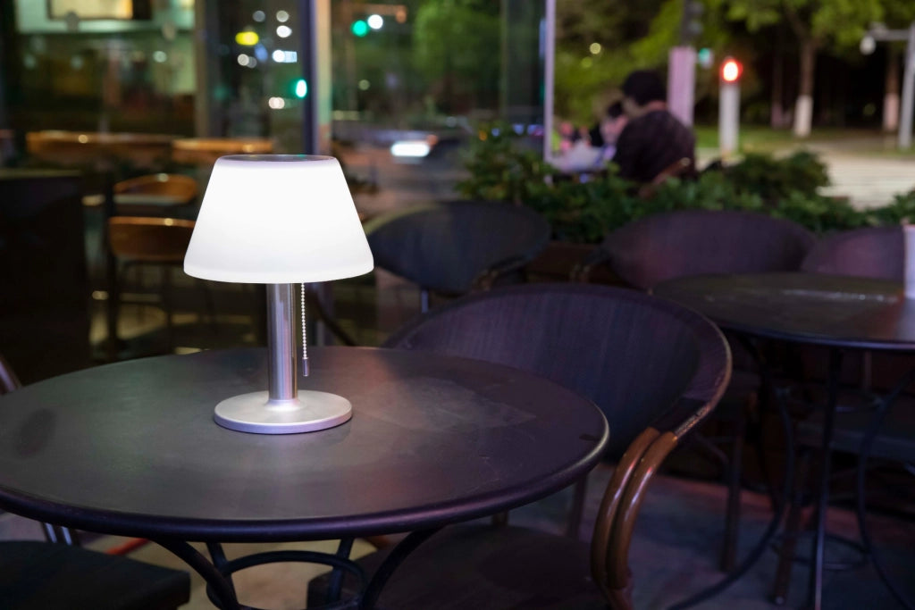 Lampada da tavolo solare LED VIOLA con sensore IP44 Polux