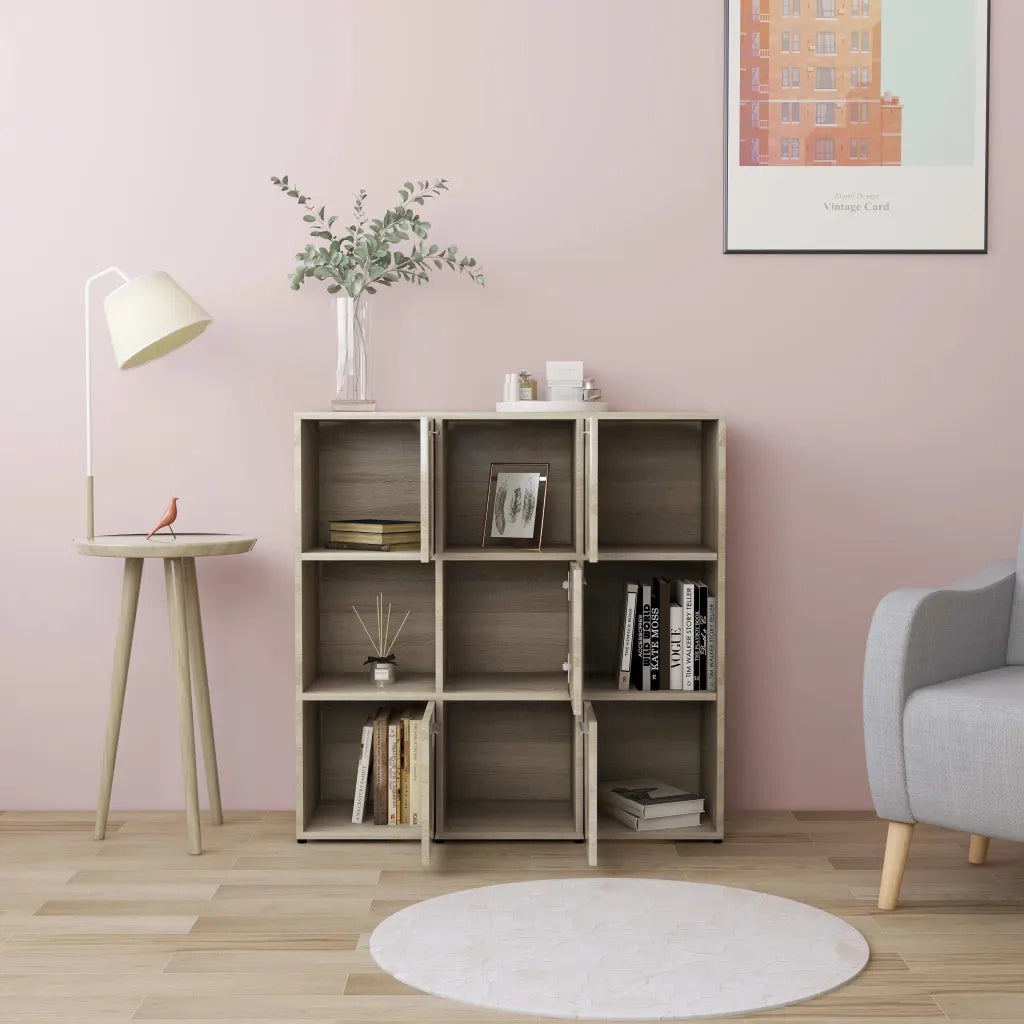 Libreria Rovere Sonoma 90x30x90 cm in Legno Multistrato 802933