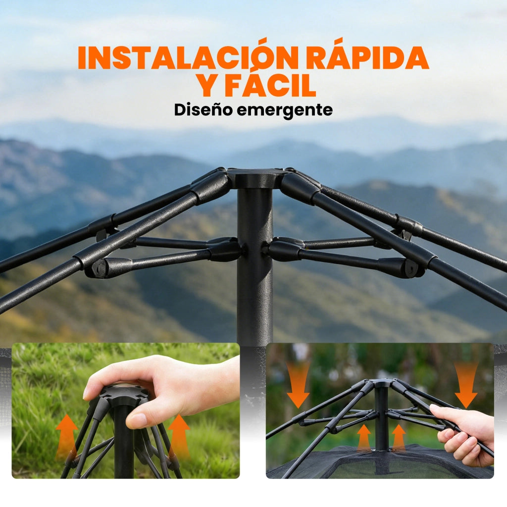 Tenda da campeggio ¨C zephmum ¨C 2-3 posti, colore kaki