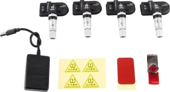 Monitor di pressione dei pneumatici TPMS Systeem USB - Sensore interno - Navigazione Android - Misuratore di pressione dei pneumatici per auto