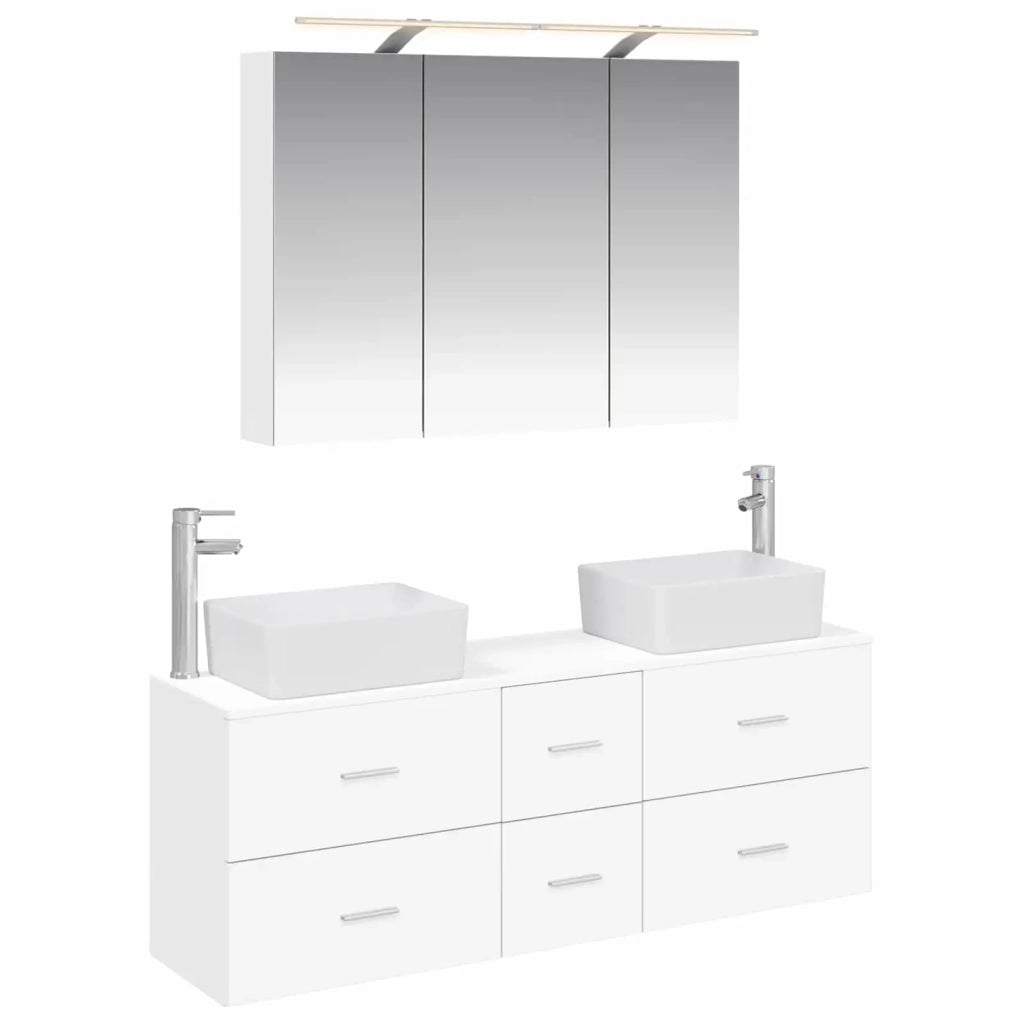 Set di mobili per il bagno 4 pcs Bianco 3406855