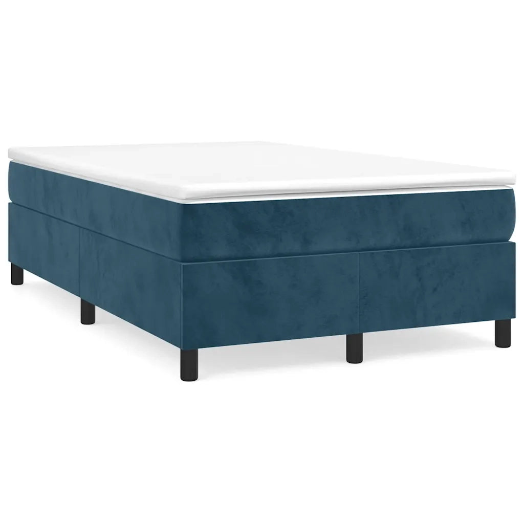Struttura Letto a Rete a Molle Blu Scuro 120x200 cm in Velluto 3121112