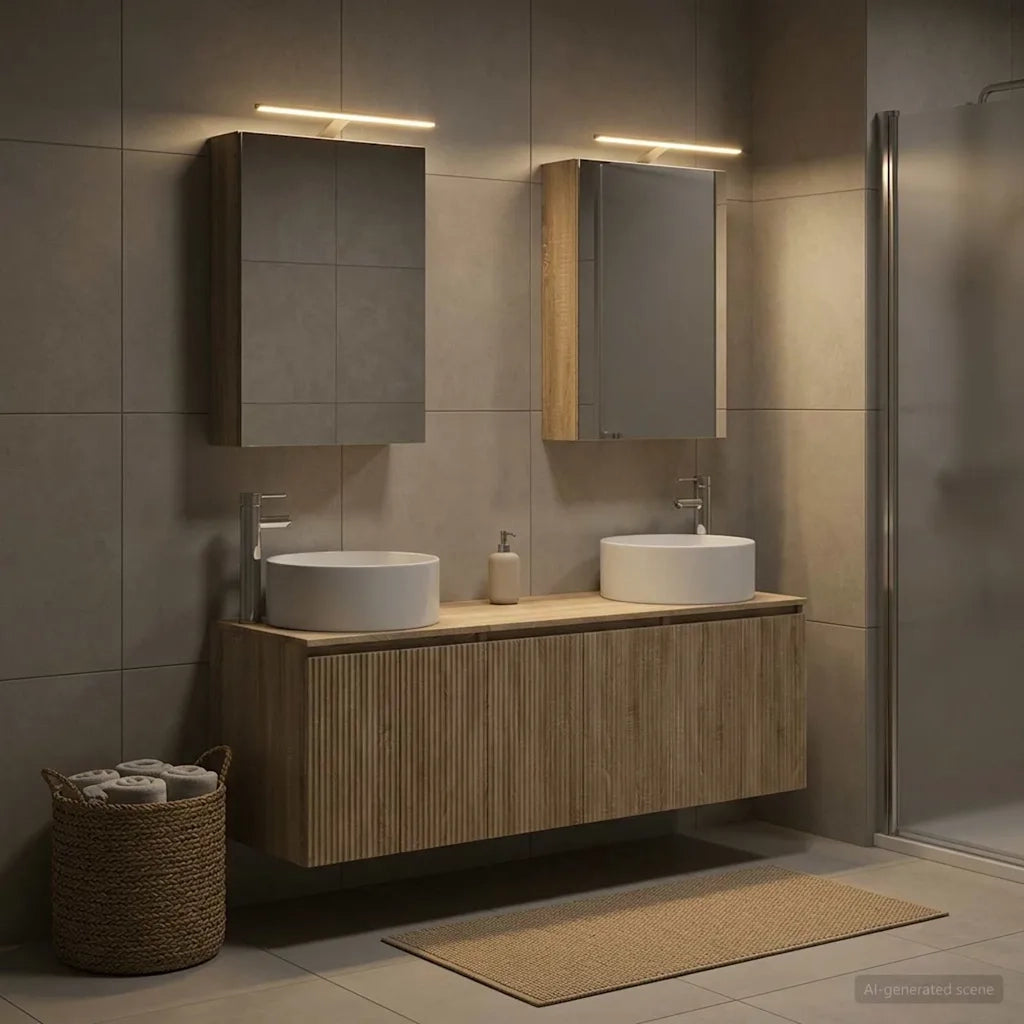Set di Armadi da Bagno 5 pcs Rovere Sonoma Legno ingegnerizzato 3406553
