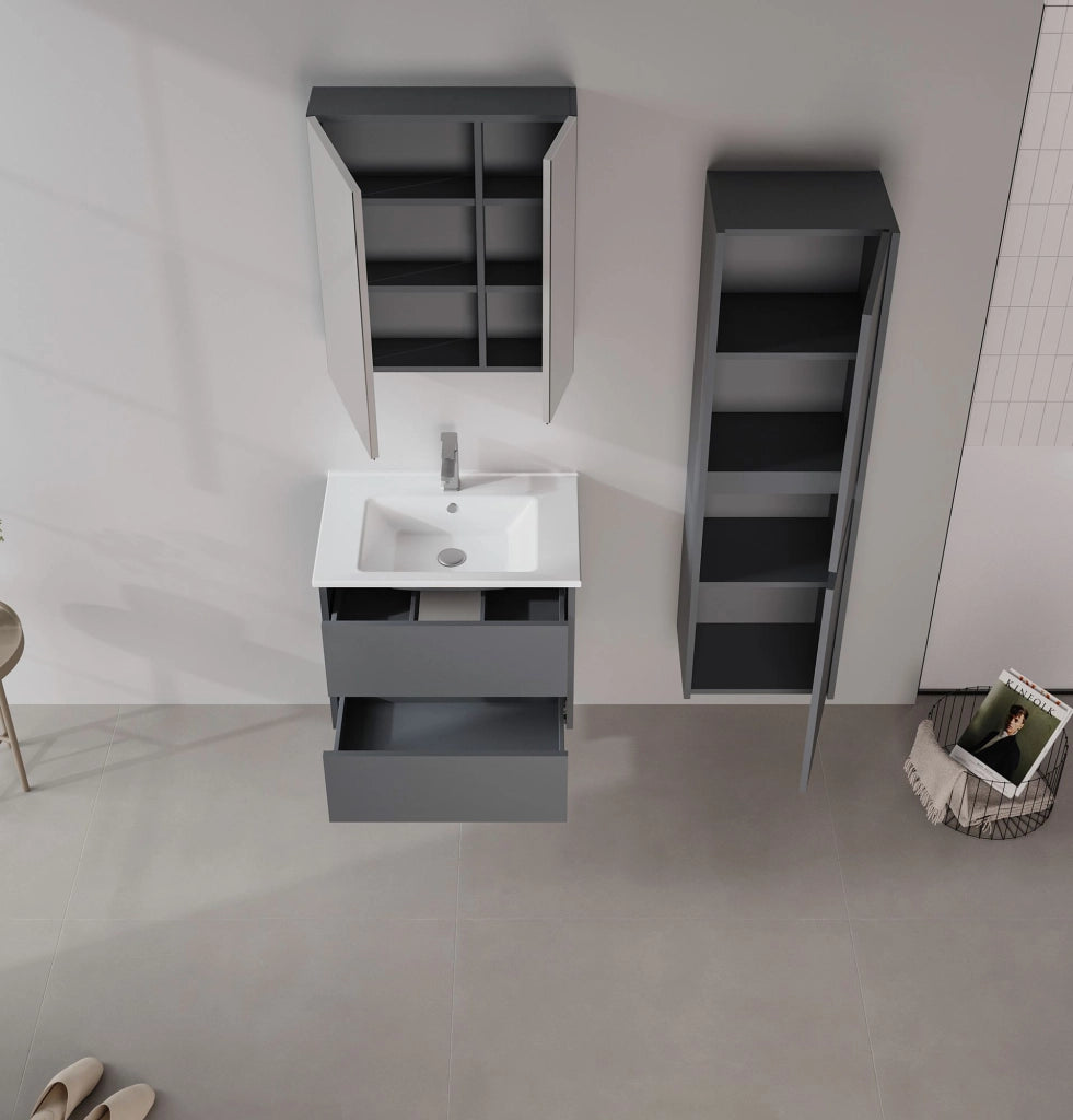 Mobile lavabo "Side 65 v2" - 65 x 45 x 52 cm - Antracite opaco