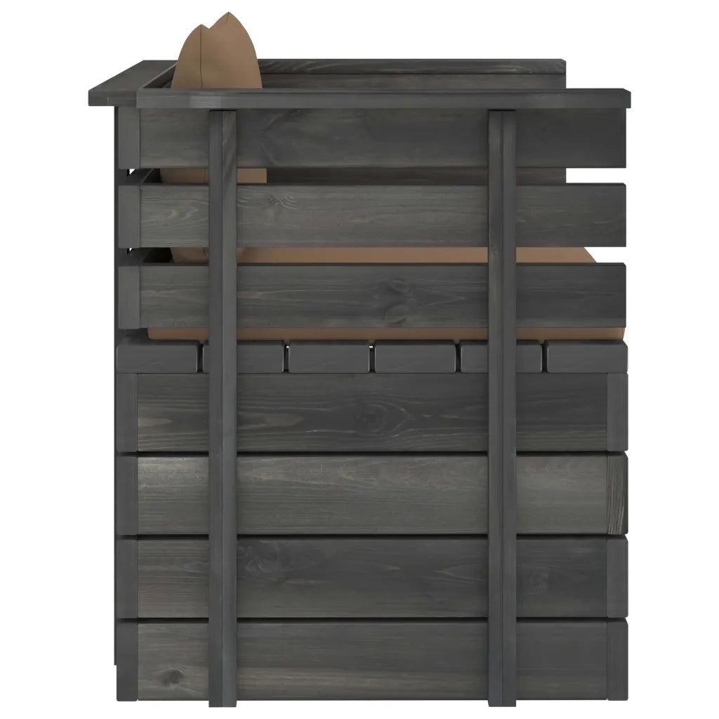 Poltrona da Giardino con Cuscini in Legno di Pino cod mxl 75846