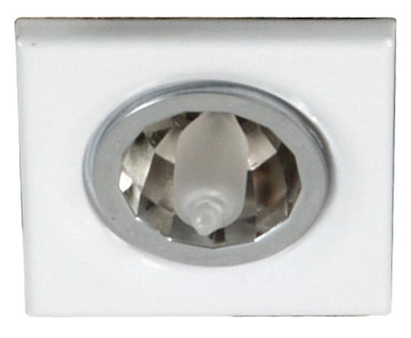 Faretto incasso PO 1xG4 bianco alluminio quadrato Candellux