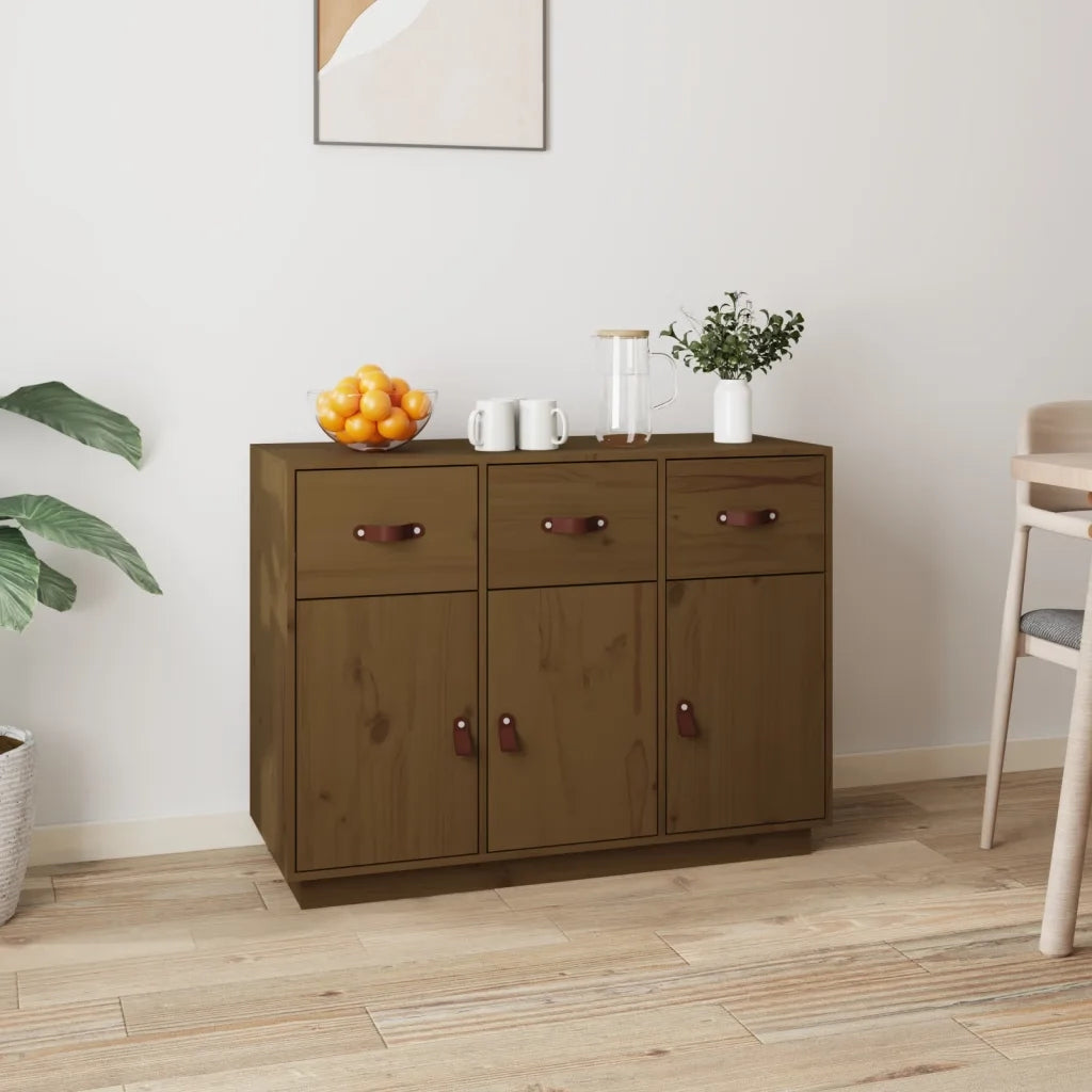 Credenza ambra 100x40x75 cm in Legno Massello di Pino