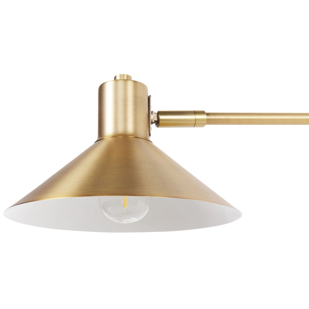 Lampada da parete in acciaio dorato a 2 luci con paralumi a tamburo regolabili con elementi dorati Soggiorno moderno industriale Camera da letto