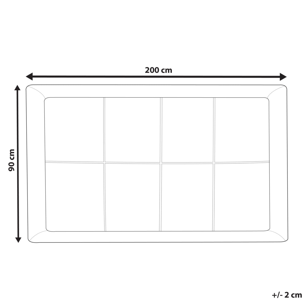 Materasso topper 90x200 cm in cotone Japara e microfibra morbido classico tessuto poliestere