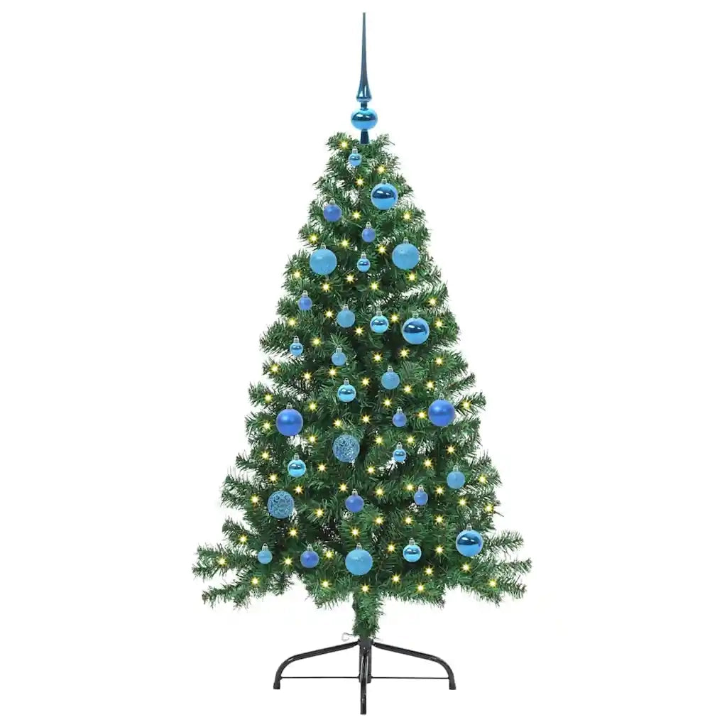 Albero di Natale Artificiale-Albero Natalizio con luci integrate Verde 150 cm 823407