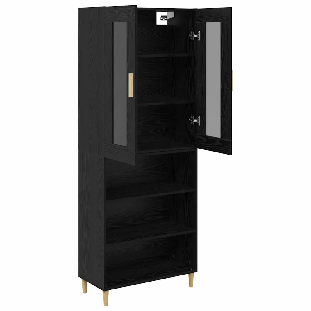 Credenza Rovere Nero 69,5 x 34 x 180 cm 3416148