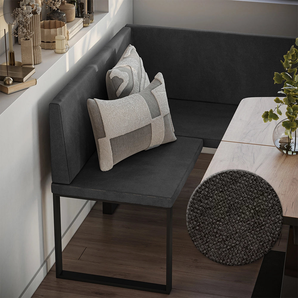 Vicco panca ad angolo Antracite 120 x 150 cm